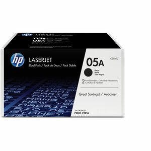 HP 05A (CE505D) Original Laser Cartucho de toner - Preto - 2 / Cartão - Laser - 2 / Pack