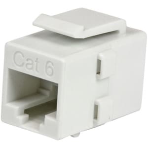 StarTech.com White Cat 6 RJ45 Keystone Jack Network Coupler F/F - RJ45 Coupler - Cat6 Coupler - F/F Cat6 Keystone Jack Whi