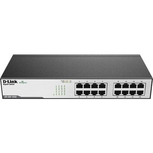D-Link 16 Anschlüsse Ethernet-Switch - 10/100/1000Base-T - 2 Unterstützte Netzwerkschicht - Desktop