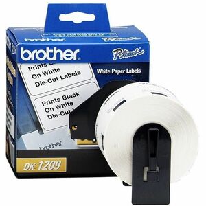 Brother DK1209 Small Address QL Printer Labels - 1 9/64" (28.96 mm) Width x 2 27/64" (61.47 mm) Length - Rectangle - Direc