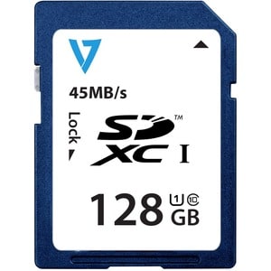 V7 VASDX128GUHS1R-2N 128 GB Class 10/UHS-I SDXC - 128GB SDXC Card UHS-1
