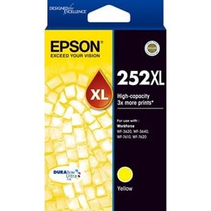 Epson DURABrite Ultra 252XL Original High Yield Inkjet Ink Cartridge - Yellow - 1 Pack - Inkjet - High Yield - 1 Pack