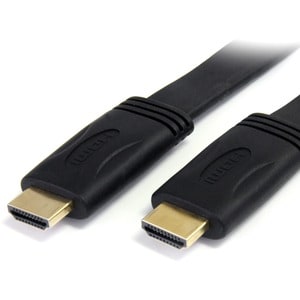 StarTech.com 6 ft Flat High Speed HDMI Cable with Ethernet - Ultra HD 4k x 2k HDMI Cable - HDMI to HDMI M/M - First End: 1