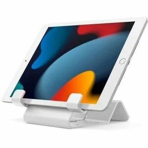 Support universel pour tablette avec verrou à câble clé blanc - 25,4 mm x 127 mm x 127 mm - Aluminium, Métal - Blanc