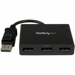 StarTech.com 3-Port DisplayPort 1.2 Splitter, DisplayPort to 3x DP Multi-Monitor Adapter, Dual 4K 30Hz and 1080p Computer 