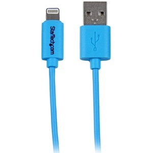 StarTech.com 1m (3ft) Blue Apple 8-pin Lightning Connector to USB Cable for iPhone / iPod / iPad - Cable for iPad, iPhone 