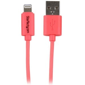 StarTech.com 1m (3ft) Pink Apple 8-pin Lightning Connector to USB Cable for iPhone / iPod / iPad - Cable for iPad, iPhone 