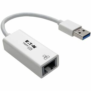 Eaton Tripp Lite Series USB 3.0 to Gigabit Ethernet NIC Network Adapter - 10/100/1000 Mbps, White - USB 3.0 - 1 x Network 