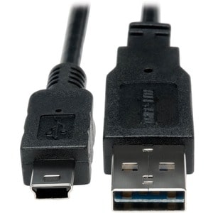 Eaton Tripp Lite Series Universal Reversible USB 2.0 Converter Adapter Cable (Reversible A to 5Pin Mini B M/M), 1 ft. (0.3
