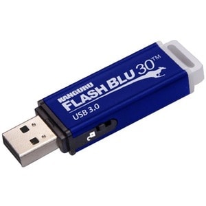 Kanguru FlashBlu30 with Physical Write Protect Switch SuperSpeed USB3.0 Flash Drive - 64 GB - Write Protection Switch, Sho