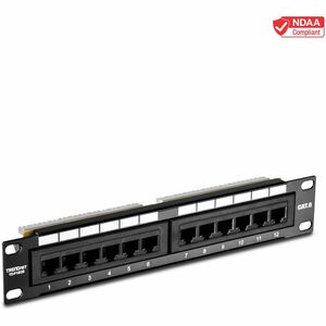 12-Port Cat. 6 Unshielded Patch Panel (10" wide)