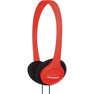 Koss KPH7 On-Ear Headphones - Stereo - Red - Wired - 32 Ohm - 80 Hz 18 kHz - Over-the-head - Binaural - Supra-aural - 4 ft