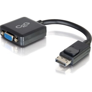 C2G 8in DisplayPort to VGA Adapter Converter - M/F - DisplayPort/VGA for Notebook, Tablet, Monitor, Video Device - 8" - 1 