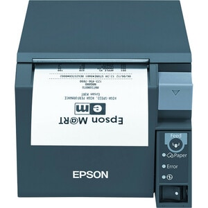 Epson TM-T70II Desktop Direct Thermal Printer - Monochrome - Receipt Print - USB - Serial - With Cutter - Dark Grey - 250 