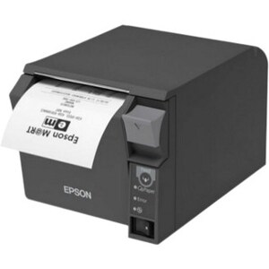 Epson TM- T70II Desktop Direct Thermal Printer - Monochrome - Receipt Print - USB - Serial - With Cutter - Dark Grey - 250