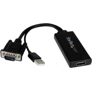 15PIN VGA TO 19PIN HDMI ADAP W/ 4PIN USB AUDIO& POWER VGA TO HDMI