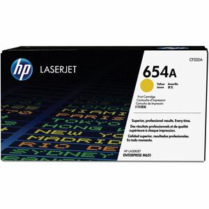 HP 654A (CF332A) Original Laser Cartucho de toner - Embalagem Individual - Amarelo - 1 Cada - Laser - 1 / Pack