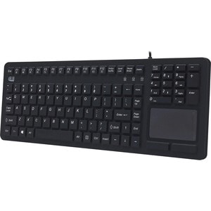 Adesso Antimicrobial Waterproof Touchpad Keyboard - Cable Connectivity - USB Interface - 108 Key Windows Key Hot Key(s) - 