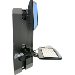 StyleView Low-Profile Keyboard & Monitor Mount Vertical Lift, Patient Room (Black)