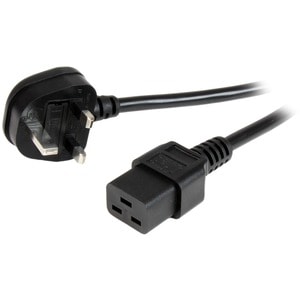 StarTech.com 2m Computer Power Cord - BS-1363 to IEC 320 C19 - 6.5ft (2m) 16AWG (1.5mm2) flexible computer power cord w/ B