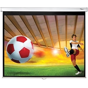 Optoma 213.4 cm (84") Manual Projection Screen - Front Projection - 4:3 - Matte White - 171 cm (67.3") x 128 cm (50.4") - 