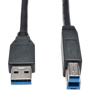 Eaton Tripp Lite Series USB 3.2 Gen 1 SuperSpeed Device Cable (A to B M/M) Black, 15 ft. (4.57 m) - USB for Hard Drive, Pr