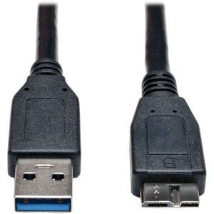 Eaton Tripp Lite Series USB 3.0 SuperSpeed Device Cable (A to Micro-B M/M) Black, 3 ft. (0.91 m) - USB - 3 ft - 1 x Type A