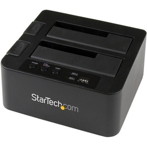 StarTech.com Dual Bay Hard Drive Duplicator Dock, Standalone HDD/SSD Cloner/Copier, USB 3.0 / eSATA to SATA III Hard Drive