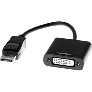 Rocstor DisplayPort to DVI Adapter - 7.90" DisplayPort/DVI Video Cable for Audio/Video Device - First End: 1 x 20-pin Disp