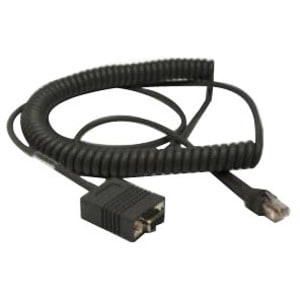 RS232 5V SIGNAL BLK DB9 FEMALE 3M COILED 5V EXTERNAL POWER