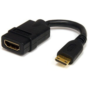 StarTech.com 5in Mini HDMI to HDMI Adapter, 4K High Speed HDMI Adapter, 4K 30Hz Ultra HD High Speed HDMI Adapter, UHD Mini