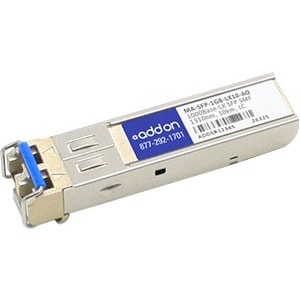 AddOn Cisco Meraki MA-SFP-1GB-LX10 Compatible TAA Compliant 1000Base-LX SFP Transceiver (SMF, 1310nm, 10km, LC, DOM) - 100