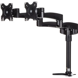 ADJUSTABLE DUAL MONITOR DESK MOUNT/GROMMET CLAMP LCD ARM