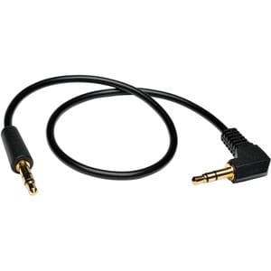 Eaton Tripp Lite Series 3.5mm Mini Stereo Audio Cable with one Right-Angle plug (M/M), 6 ft. (1.83 m) - 6 ft Mini-phone Au