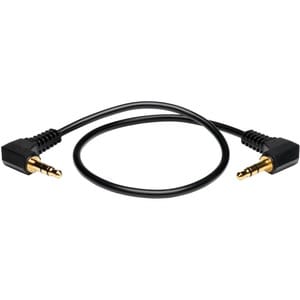 Eaton Tripp Lite Series 3.5mm Mini Stereo Audio Cable with two Right-Angle plugs (M/M), 1 ft. (0.31 m) - 1 ft Mini-phone A