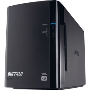 BUFFALO DriveStation Duo USB 3.0 2-Drive 4 TB Desktop DAS (HD-WH4TU3R1) - SATA - RAID JBOD/0/1 - 2 x 2 TB Drives Installed