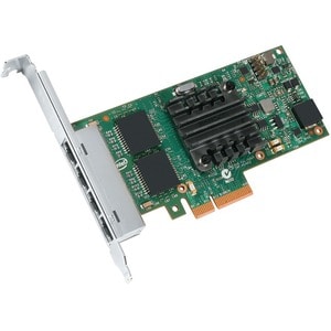 Intel I350 I350-T4 Gigabit Ethernet Card for Server - 10/100/1000Base-T - Plug-in Card - PCI Express 2.1 x4 - Full Height 
