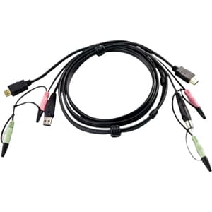 ATEN USB HDMI KVM Cable - 5.91 ft HDMI/Mini-phone/USB KVM Cable for KVM Switch - First End: 1 x USB Type A - Male, 1 x HDM
