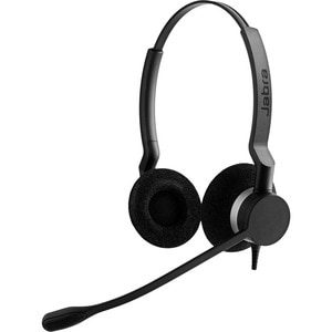 Jabra BIZ 2300 QD Wired Over-the-head Stereo Headset - Black - Binaural - Supra-aural - Noise Cancelling Microphone - Quic