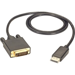 Black Box DisplayPort to DVI Cable - Male to Male, 6-ft. - 6 ft DisplayPort/DVI Video Cable for Monitor, Projector, LCD Mo