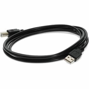 AddOn 10ft USB 2.0 (A) Male to USB 2.0 (B) Male Black Cable - 100% compatible and guaranteed to work