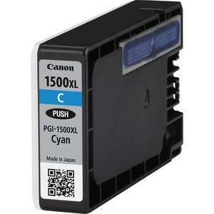 Canon PGI-1500XL C Original High Yield Inkjet Ink Cartridge - Cyan - 1 / Pack - 1020 Pages