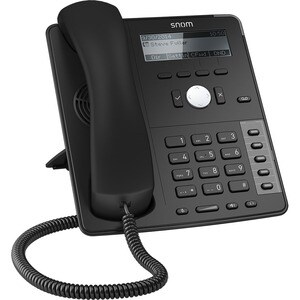 Snom Global D715 IP-Telefon - Schnurgebunden - Desktop, Wandmontierbar - Schwarz - 4 x Gesamtleitung - VoIP - Anruferkennu