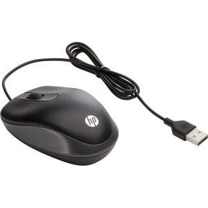 HP Mouse - USB - Optical - 2 Button(s) - Cable - 1000 dpi - Scroll Wheel - Symmetrical