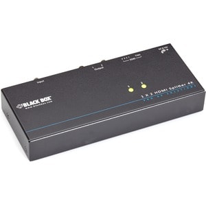 Black Box 4K HDMI Splitter - 1 x 2 - 3840 × 2160 - 1 x HDMI In - 2 x HDMI Out - TAA Compliant