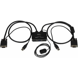 2PORT CABLE KVM WITH VGA USB AND REMOTE SWITCH BUTTON