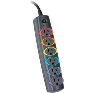 Kensington SmartSockets Premium Surge Protector - 6 x AC Power - 1260 J - 8 ft - External