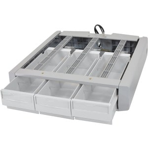Ergotron SV43/44 Supplemental Triple Drawer - 3.75" Width x 10.50" Depth x 2.50" Height - Gray, White - 3