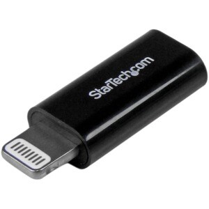 StarTech.com Black Apple 8-pin Lightning Connector to Micro USB Adapter for iPhone / iPod / iPad - 1 x 8-pin Lightning Pro
