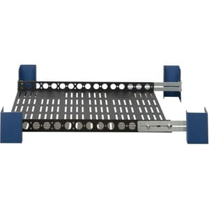 Rack Solutions Mounting Shelf for Rack - Black - 100 lb Load Capacity - Steel